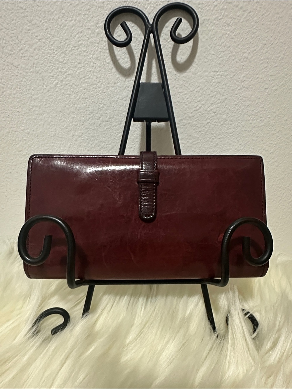 Coach Vintage Burgundy Leather Wallet Clutch